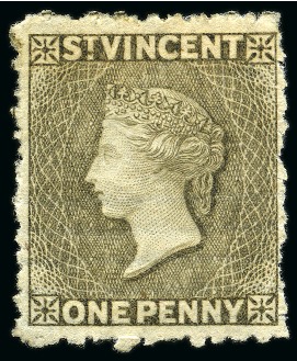 Stamp of St. Vincent 1881 (Dec.) 1d. drab, unused with part original gum