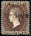 Stamp of St. Vincent 1882 Specimens Type SV1: Group of 14 to 5s