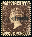 Stamp of St. Vincent 1882 Specimens Type SV1: Group of 14 to 5s