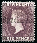 Stamp of St. Vincent 1882 Specimens Type SV1: Group of 14 to 5s