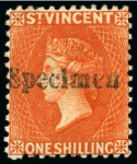 Stamp of St. Vincent 1882 Specimens Type SV1: Group of 14 to 5s
