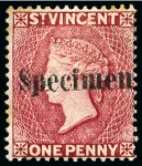 Stamp of St. Vincent 1882 Specimens Type SV1: Group of 14 to 5s