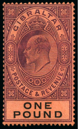 Stamp of Gibraltar 1904-08 Multi Crown CA ordinary paper mint set of 9