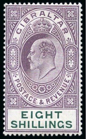 Stamp of Gibraltar 1906-11 Multi Crown CA chalk surfaced paper mint set of 9