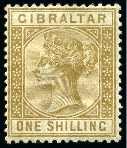 Stamp of Gibraltar 1886-87 1/2d to 1s mint group