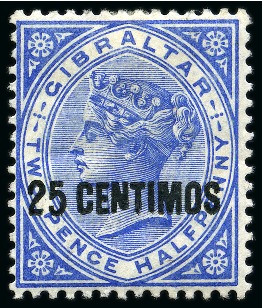 Stamp of Gibraltar 1889 Surcharge mint group