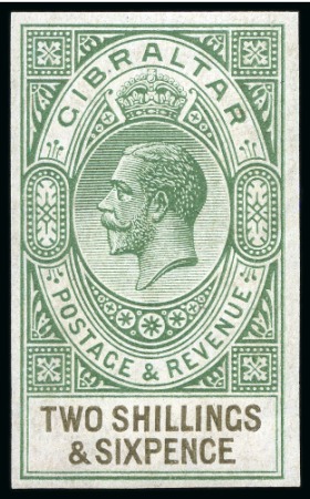 Stamp of Gibraltar 1925-32 New Values & Colours Changed 2s6d imperf. plate proof