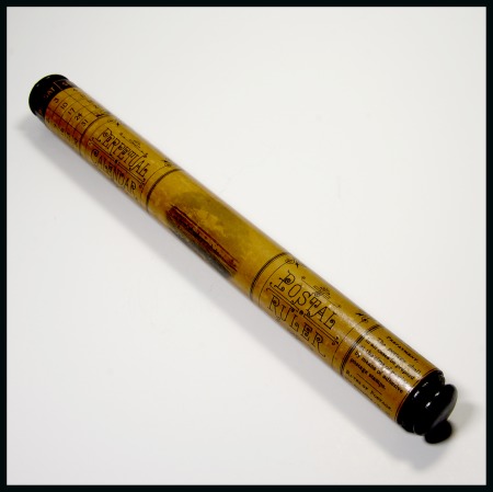 Stamp of Stamp Boxes Ephemera: A Mauchline ware "Postal Ruler"