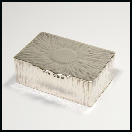 Stamp of Stamp Boxes English Silver Boxes: 1896 Chester silver two compartment box by Stokes & Ireland Ltd