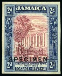 Stamp of Jamaica 1919-21 Pictorial group of imperf. colour trial proofs