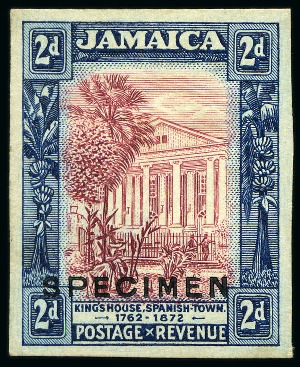 Stamp of Jamaica 1919-21 Pictorial group of imperf. colour trial proofs