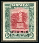 Stamp of Jamaica 1919-21 Pictorial group of imperf. colour trial proofs