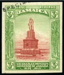 Stamp of Jamaica 1919-21 Pictorial group of imperf. colour trial proofs