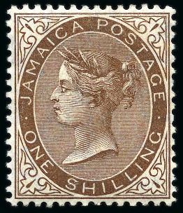 Stamp of Jamaica 1905-11 Wmk Multi CA 1s brown with "$ for S" variety, mint