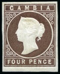 Stamp of Gambia 1869-93, Cameo collection, mostly mint, with duplication, shades, varieties and better stamps (SG £18'000+)