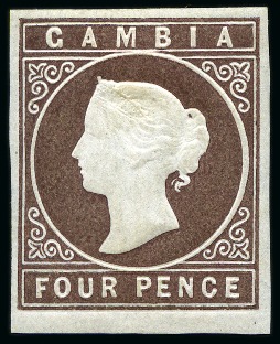 Stamp of Gambia 1869-93, Cameo collection, mostly mint, with duplication, shades, varieties and better stamps (SG £18'000+)