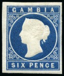 Stamp of Gambia 1869-93, Cameo collection, mostly mint, with duplication, shades, varieties and better stamps (SG £18'000+)