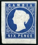 Stamp of Gambia 1869-93, Cameo collection, mostly mint, with duplication, shades, varieties and better stamps (SG £18'000+)