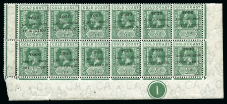 Stamp of Togo 1914-16 Mint group incl. sets, varieties, etc.