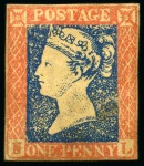 Stamp of Australia » New South Wales 1850 Alfred Clayton 'One Penny Black' Essay, composite photo-lithographic facsimile of the original essays