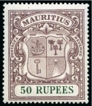Stamp of Mauritius » Collections 1863-1961, Mostly mint collection on stockcards, incl. 1921-26 50R
