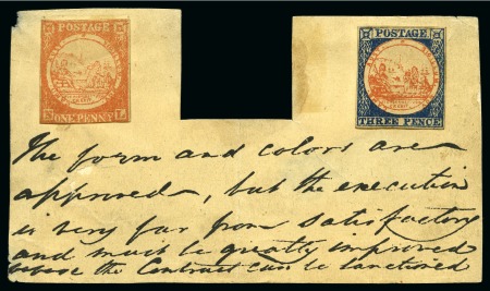 Stamp of Australia » New South Wales 1850 Alfred Clayton 'Sydney View' Essays, composite photo-lithographic facsimile of the original essay