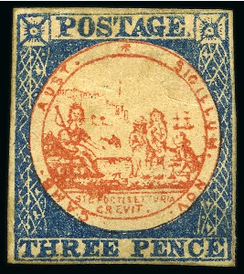 Stamp of Australia » New South Wales 1850 Alfred Clayton 'Sydney View' Essays, composite photo-lithographic facsimile of the original 3d essay