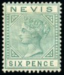 Stamp of St. Kitts-Nevis » Nevis COLLECTIONS: 1862-90, Mostly mint accumulation