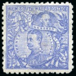 Stamp of Australia » New South Wales 1890 Captain Philips 20s cobalt blue, perf.10, mint single and single with "Specimen" ovpt