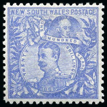 Stamp of Australia » New South Wales 1890 Captain Philips 5s cobalt blue, perf. 11, mint