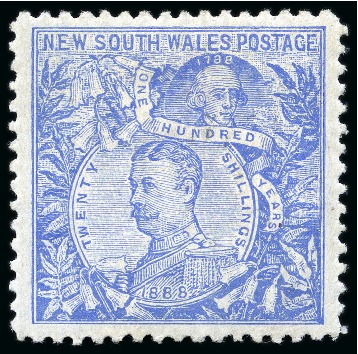 Stamp of Australia » New South Wales 1905 Captain Philips 20s cobalt blue, perf.12, mint single