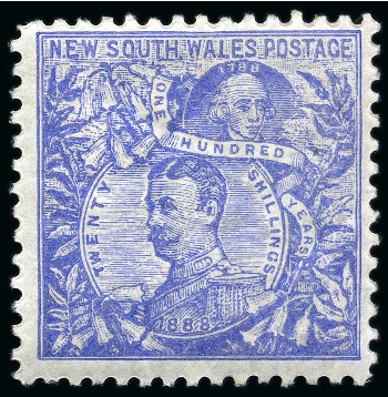 Stamp of Australia » New South Wales 1890 Captain Philips 5s ultramarine, perf.11, mint