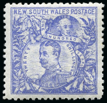 Stamp of Australia » New South Wales 1890 Captain Philips 5s ultramarine, perf.12, mint