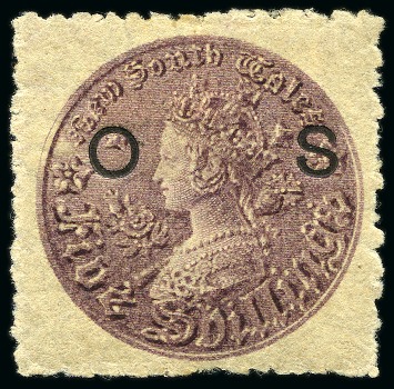 Stamp of Australia » New South Wales 1880-88 Official 5s rose-lilac, perf.10, mint