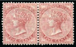 Stamp of Canada » British Columbia and Vancouver 1865 5c Rose and 10c Blue in mint pairs