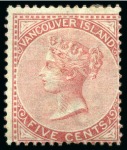 Stamp of Canada » British Columbia and Vancouver 1865 5c Rose and 10c Blue mint/unused