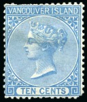 Stamp of Canada » British Columbia and Vancouver 1865 5c Rose and 10c Blue mint/unused