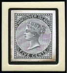Stamp of Canada » British Columbia and Vancouver 1865 Die proofs in black on glazed card of the 5c and 10c