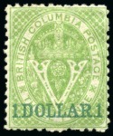 Stamp of Canada » British Columbia and Vancouver 1865-67 3d & 1867-71 perf. 12 1/2 5c to $1 mint/unused group