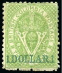 Stamp of Canada » British Columbia and Vancouver 1865-67 3d & 1867-71 perf. 12 1/2 5c to $1 mint/unused group