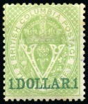 Stamp of Canada » British Columbia and Vancouver 1868-71 2c to $1 perf.14 mint/unused group