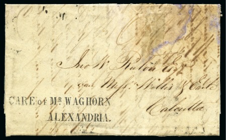 Stamp of India » Postal History 1836 (1.11) Folded entire from London to Calcutta, *