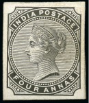 Stamp of India » 1855-1946 De La Rue and later Crown Colony Issues 1882-90 De La Rue complete set of 11 proofs in black (*)