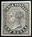 Stamp of India » 1855-1946 De La Rue and later Crown Colony Issues 1882-90 De La Rue complete set of 11 proofs in black (*)