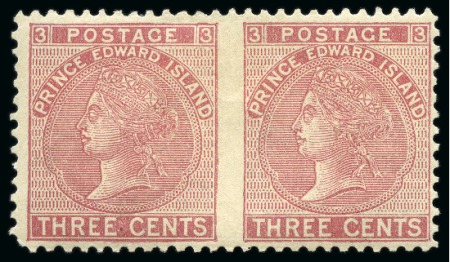 Stamp of Canada » Prince Edward Island 1870-72, Mint/unused group incl. 3c imperf. between horizontal pair