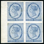 Stamp of Canada » Prince Edward Island 1861 & 1872 Group of 4 reprint proof blocks of four on carton paper + proof in blue on wover paper