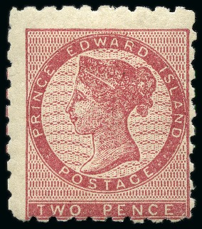 Stamp of Canada » Prince Edward Island 1861 2d Rose mint, 2d Rose-Carmine mint, 3d unused and 6d unused, plus 2d imperf