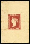 Stamp of India » 1854 Lithographs 1854-55 4a blue and red, 2nd printing, used vertical (*)