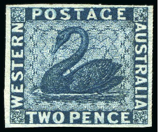 Stamp of Australia » Western Australia 1861 Colour trials group (5) on thin unwatermarked paper