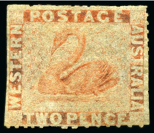 Stamp of Australia » Western Australia 1860-64 2d Dull Orange rouletted 7 1/2 to 14 mint